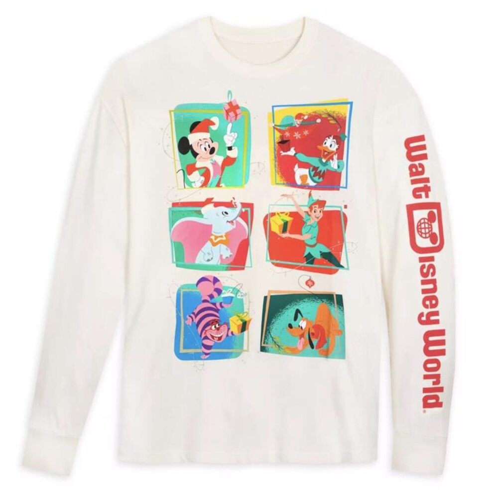 Disney Classics Christmas Long Sleeve T-Shirt Walt Disney World Adults M